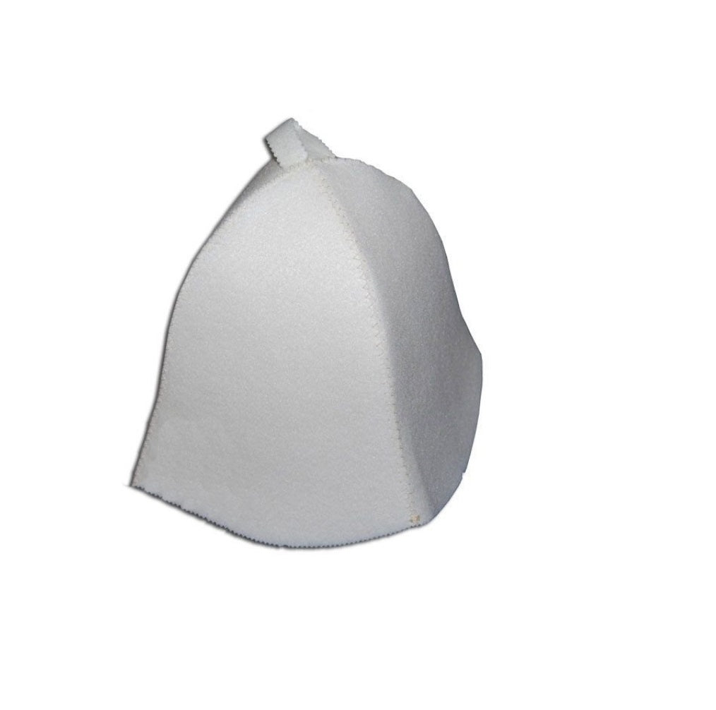 White Sauna Hat – Hypoallergenic Thermal Felt Lightweight and Durable