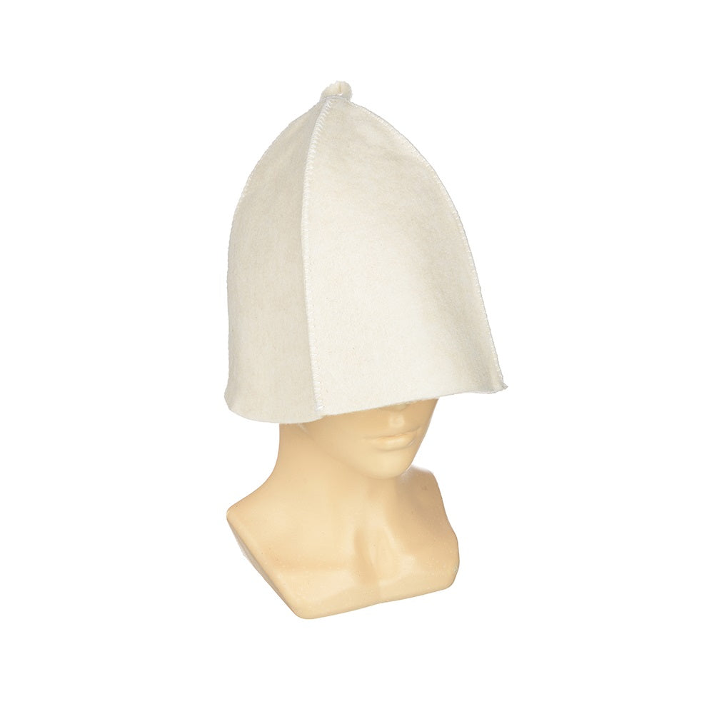 White Sauna Hat – Hypoallergenic Thermal Felt Lightweight and Durable