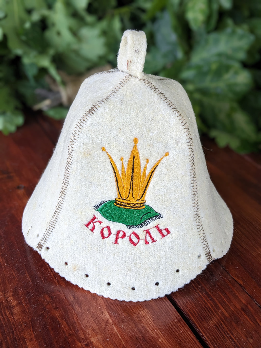 Sauna Hat “King” – Natural Wool Felt