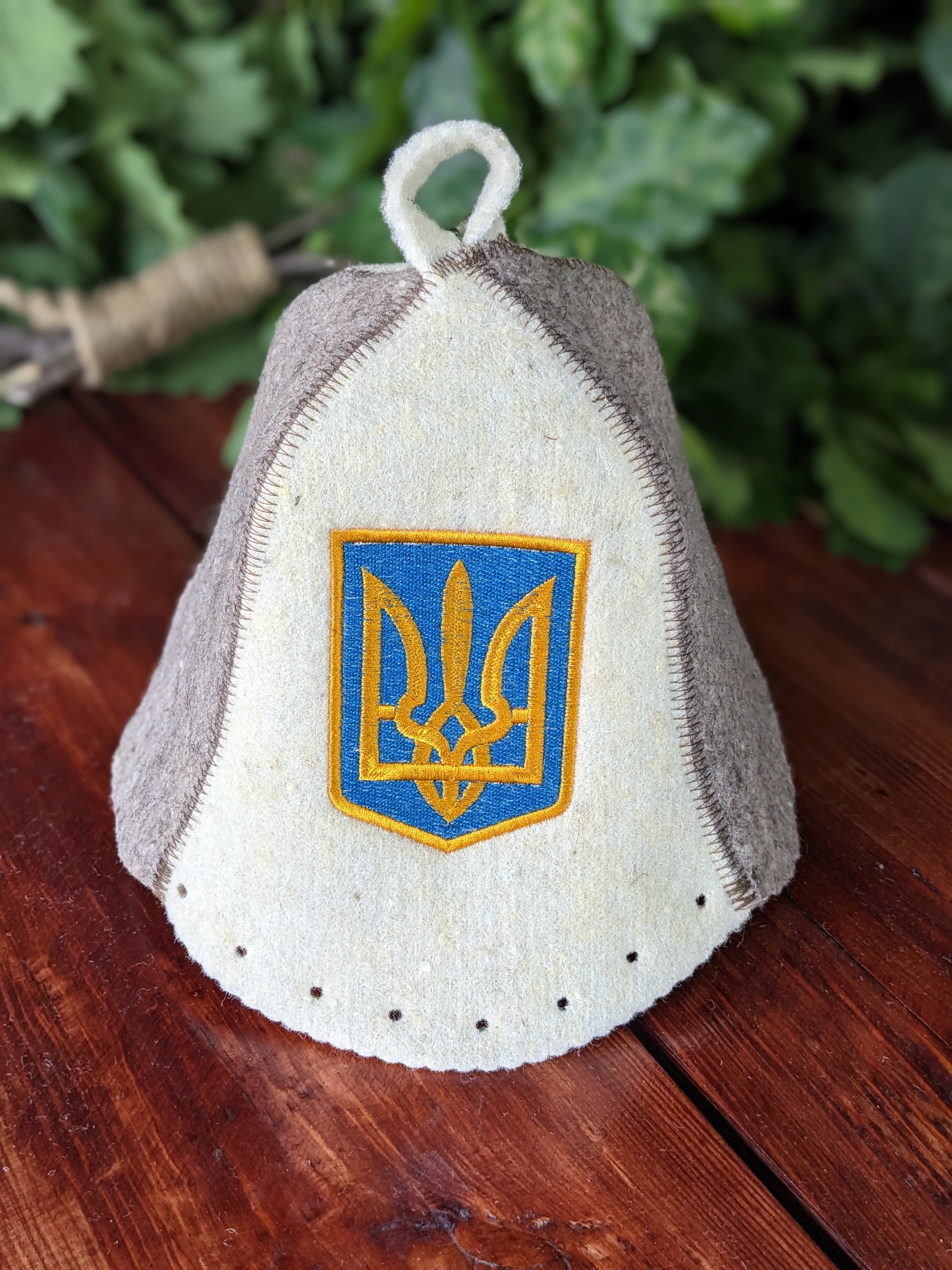 Sauna Hat Ukrainian Trident (Tryzub)