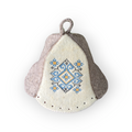 Hat for banya with blue ornament