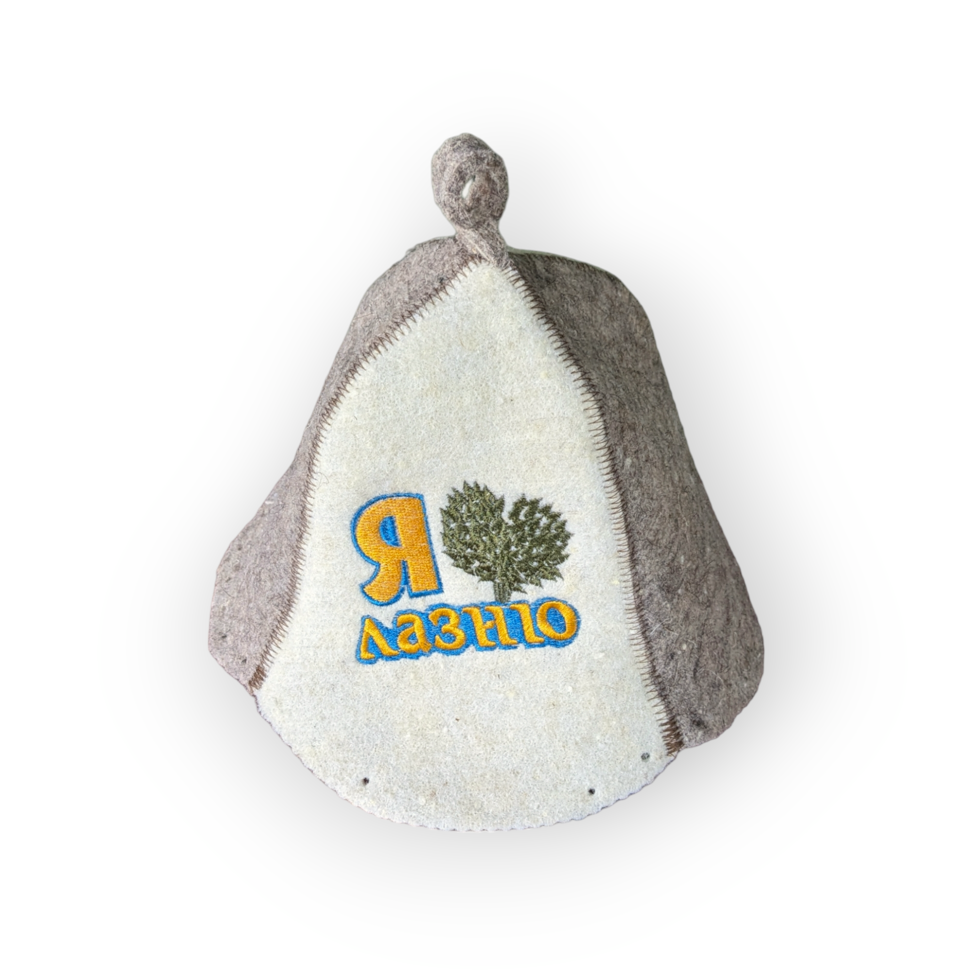 Sauna Hat “I Love Banya” – Natural Wool Felt