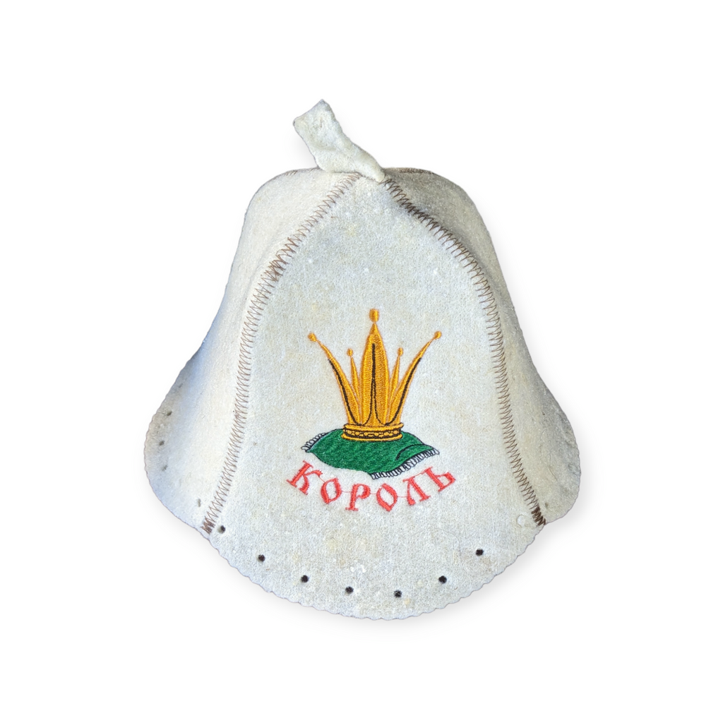 Sauna Hat “King” – Natural Wool Felt