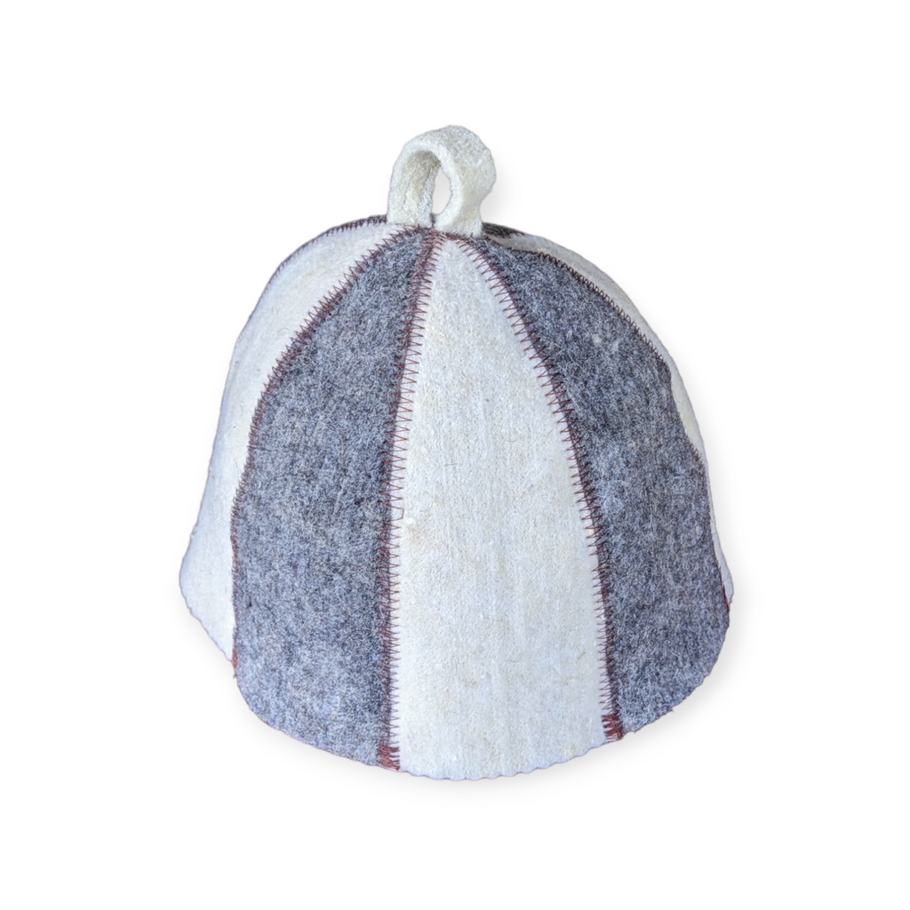Classic Natural Felt Sauna Hat – 100% Wool, 5–7mm Thick